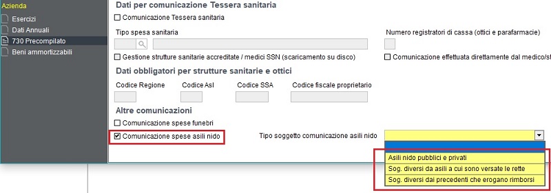scarica spese nido 730